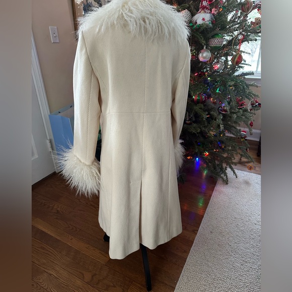 Marvin Richards white Mongolian fur penny lane coat size 12 - Picture 6 of 16